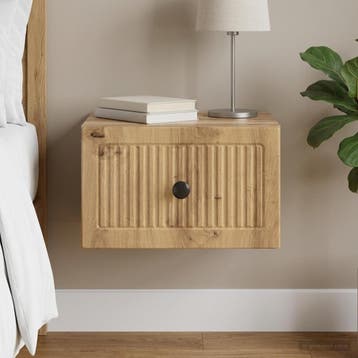 vidaXL Wandbeugel Bedkast Artisanaal eiken 33 x 34,5 x 20 cm, Minder dan 45 cm, Verzenden, Nieuw, Minder dan 55 cm