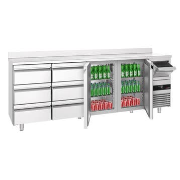GGM Gastro | Barkoelkast PREMIUM - 2690x600mm - 775l - met 2, Zakelijke goederen, Horeca | Meubilair en Inrichting, Verzenden