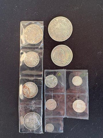 Wereld. Willem II. Collection of silver coins