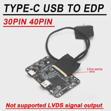 Type-C naar EDP Driver Board voor 2K/4K Schermen - 30/40 Pin, Verzenden, Nieuw