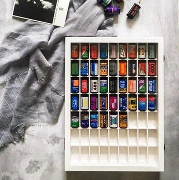 Fotorolletjes Lijst - Letterbak Met Transparante Deur - Hout, Verzenden, Nieuw
