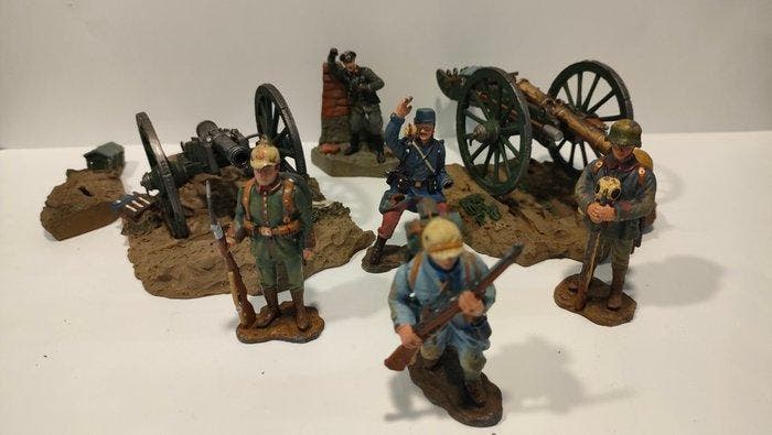 Figuur - Soldats miniatures - diorama artillerie Première, Kinderen en Baby's, Speelgoed | Overig