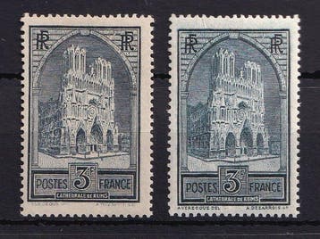 Frankrijk 1929/1931 - Type I en IV, kathedraal van Reims -, Gestempeld