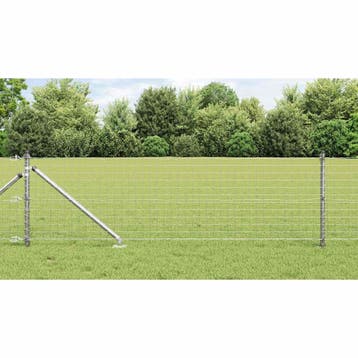 vidaXL Euro-hek met grondpennen 10 x 0,4 m Gegalvaniseerd, Verzenden, Nieuw, IJzer