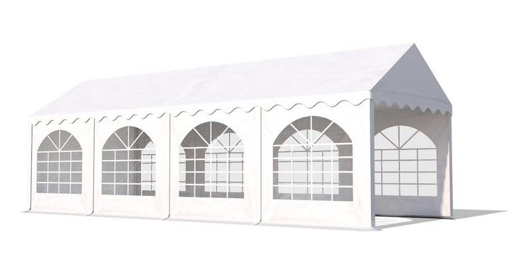 Professionele Partytent PVC 5x8x2,6 mtr in Wit (5x8 meter), Tuin en Terras, Partytenten, Partytent, Nieuw, 2 meter of meer, Verzenden