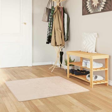 Wasbaar Vloerkleed Creme | 34% Korting, 100 tot 150 cm, Vierkant, Zo goed als nieuw, Modern