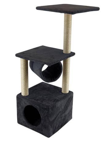Krabpaal Luna Black 38x38x110cm, Dieren en Toebehoren, Verzenden, Nieuw