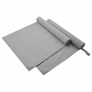 vidaXL Sporthanddoeken 2 st Donkergrijs 90 x 180 cm, Verzenden, Nieuw, Grijs