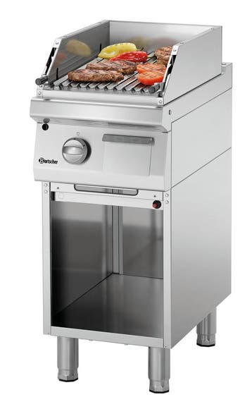 Bartscher Lavasteengrill | RVS | Gas | 9kW | V-rooster | 400, Ophalen of Verzenden, Nieuw in verpakking