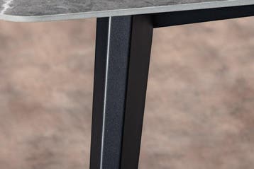 Moderne eettafel MILANO 160 cm antraciet keramiek zwarte, Ophalen of Verzenden, Nieuw