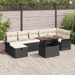 vidaXL Tuin Sofa Set 8 pcs Zwart poly rattan, Verzenden, Nieuw, Rotan