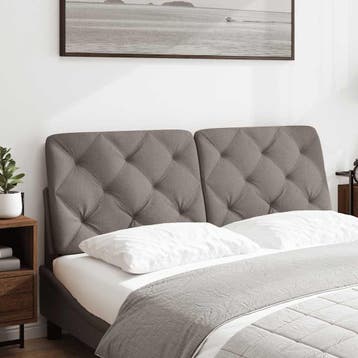 vidaXL Hoofdbordkussen 120 cm stof taupe, Verzenden, Nieuw, Stof