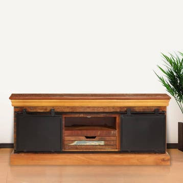 vidaXL Tv-meubel 110x30x45 cm massief gerecycled hout, Huis en Inrichting, Minder dan 50 cm, Verzenden, 100 tot 150 cm, Nieuw