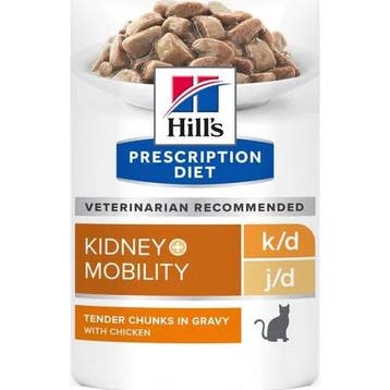 Hills Prescription Diet Feline K/D Mobility 12 x 85 gr, Verzenden, Kat