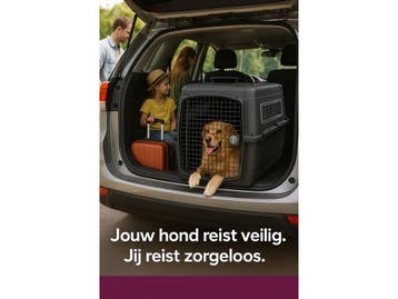 Flamingo Lanta - Reisbench hond - Autobench 80x56x65,5 cm -, Verzenden, Zo goed als nieuw