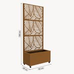Tuinscherm Surnskoki met plantenbak 190x82x38 cm bruin casa., Tuin en Terras, Bloembakken en Plantenbakken, Verzenden, Nieuw