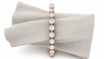 Armband - 14 karaat Roségoud - 4.32ct. tw. Diamant, Nieuw