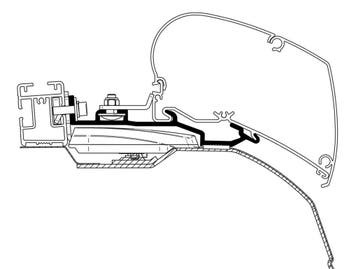 6200 Adapter +afdichtingskit dakdrager Ducato H2L3 / H2L4, Ophalen of Verzenden, Nieuw
