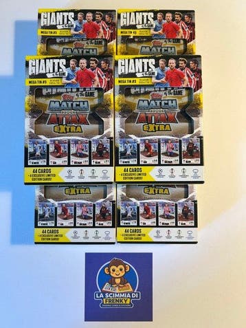 Topps - 6 Box - 6 mega tin box match attax extra 2024 25, Nieuw