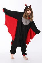 Onesie Vleermuis Pak L-XL Vleermuispak Kostuum Zwart Rood Va, Kleding | Heren, Maat 52/54 (L), Nieuw, Ophalen of Verzenden, Halloween