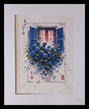 Emma Wildfang - Jiji The Hidden Cat - Series Postcards from, Nieuw