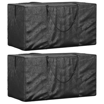 vidaXL Opbergtassen tuinkussens 2 st 150x75x75 cm polyetheen, Tuin en Terras, Tuinmeubel-accessoires, Verzenden, Nieuw
