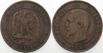 10 Centimes 1857 K Frankreich Napoleon Iii 1852-1870, Verzenden