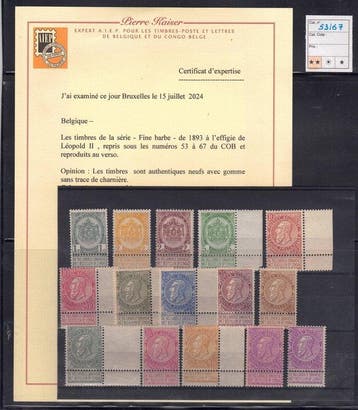 België 1893/1900 - Fijne Baard, zeer vele met perfecte, Gestempeld