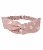 Haarband Twist 5cm – Sterrenprint – Gladde Stof – Wit Rood, Nieuw