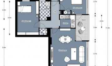 Te Huur 3 Kamer Appartement Boulevard In Enschede, Direct bij eigenaar, Overijssel, Enschede, Appartement