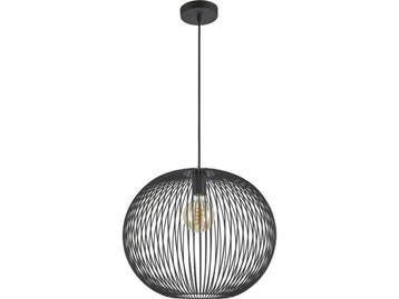NIKKI Hanglamp - Ø44 cm - Zwart - 1 lichtpunt, Verzenden, Zo goed als nieuw