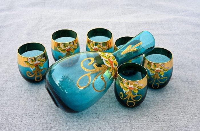 Drankservies voor 6 (7) - turrchese, Antiek en Kunst, Antiek | Meubels | Tafels