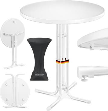 Statafel - Bartafel - Partytafel - 70 cm- Wit - KESSER®, Verzenden, Zo goed als nieuw