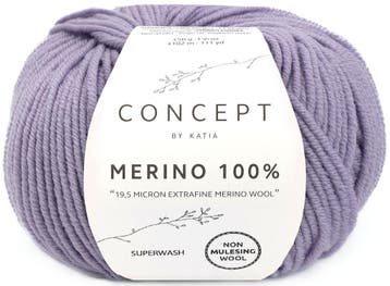 Katia Concept Merino 100% - 100 lavendel - Wol Garen, Ophalen of Verzenden, Nieuw