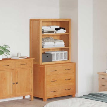 vidaXL Opslagmeubel Set 2 st Bruin 80 x 50 x 160 cm Massief, Verzenden, Nieuw