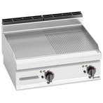 GGM Gastro | Elektrische bakplaat - 9,6kW - 1/2 glad 1/2 |, Verzenden, Nieuw, Effen, Kop(pen) en/of Schotel(s)