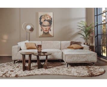 Tower Living Leeds 2 5-AL + Chaise R - Touch 102 Beige, Ophalen of Verzenden, Nieuw