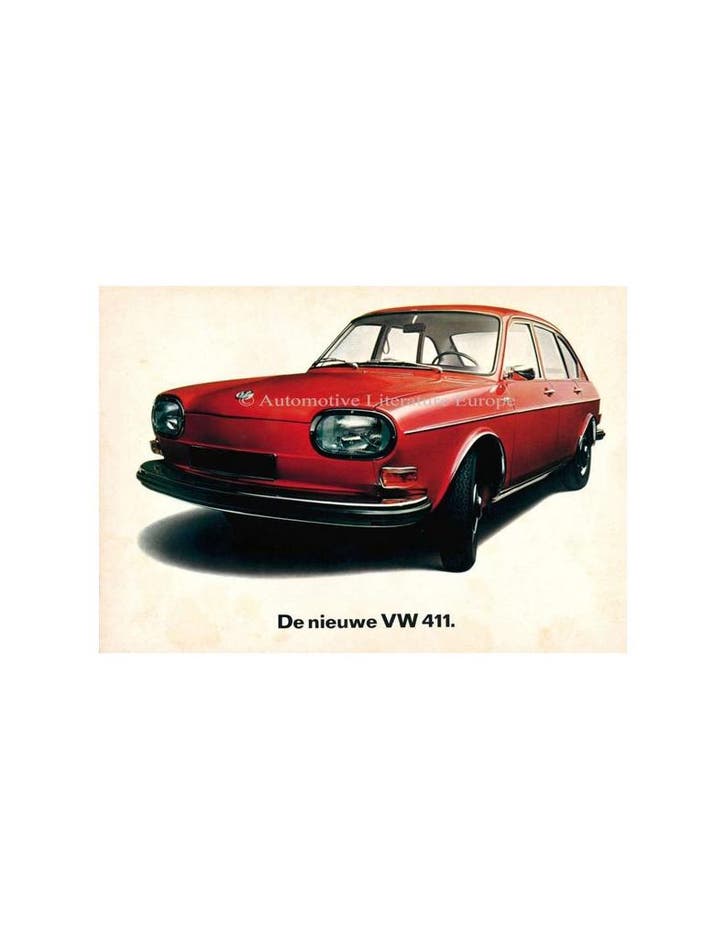 1968 VOLKSWAGEN 411 BROCHURE NEDERLANDS, Boeken, Auto's | Folders en Tijdschriften, Volkswagen