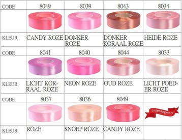 Roze lint kopen? Het grootste assortiment satijn lint, Ophalen of Verzenden, Nieuw, Accessoires