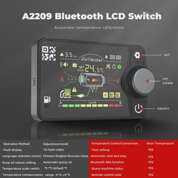 Sunster 8KW Diesel Luchtverwarmer met Bluetooth APP & Afstan, Verzenden, Nieuw