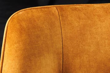 Design stoel LOFT mosterdgeel fluweel draaibaar zwart, Huis en Inrichting, Stoelen, Ophalen of Verzenden, Nieuw