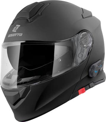 Bogotto H271 BT Bluetooth Helm Mat Zwart, Motoren, Kleding | Motorhelmen, Systeemhelm, XXL, Nieuw met kaartje, Overige merken