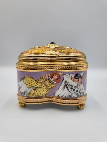 Boîte à musique cœur « Pulcinella » – House of Fabergé & The, Antiek en Kunst
