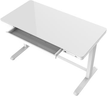Zit-sta thuiswerkplek kunststof wit | 1-motor - 120x60 cm, Huis en Inrichting, Ophalen of Verzenden, Nieuw