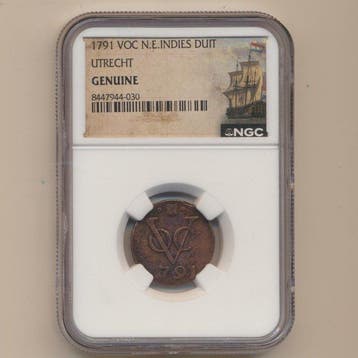 Nederlands-Indië, Utrecht. VOC Duit 1791 (Zonder