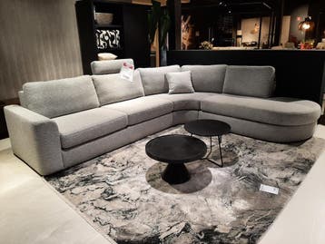 Hoekbank Arantio grijs **SHOWROOMMODEL**, Nieuw, Stof