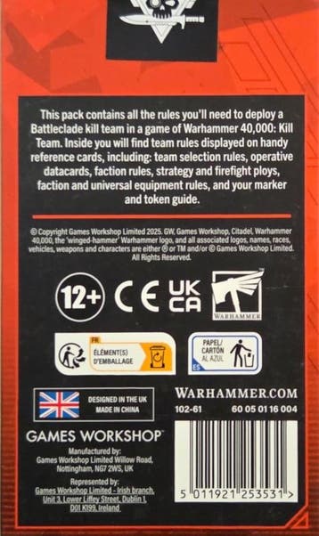 Kill Team Battleclade datacards (Warhammer nieuw), Ophalen of Verzenden, Nieuw
