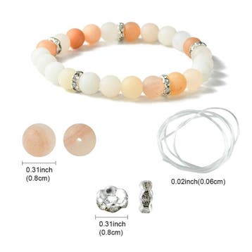 1 x Starterspakket stretch armband maken – edelsteen roze., Ophalen of Verzenden, Nieuw, Overige typen