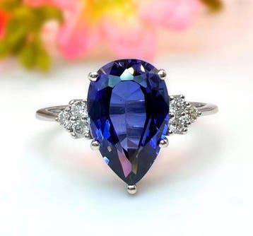 Zonder minimumprijs - Trouwring Zilver - 4.25ct. tw. Saffier