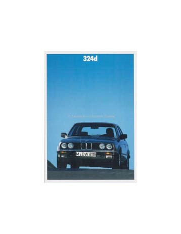 1987 BMW 3 SERIE DIESEL BROCHURE NEDERLANDS, Boeken, Nieuw, BMW, Author